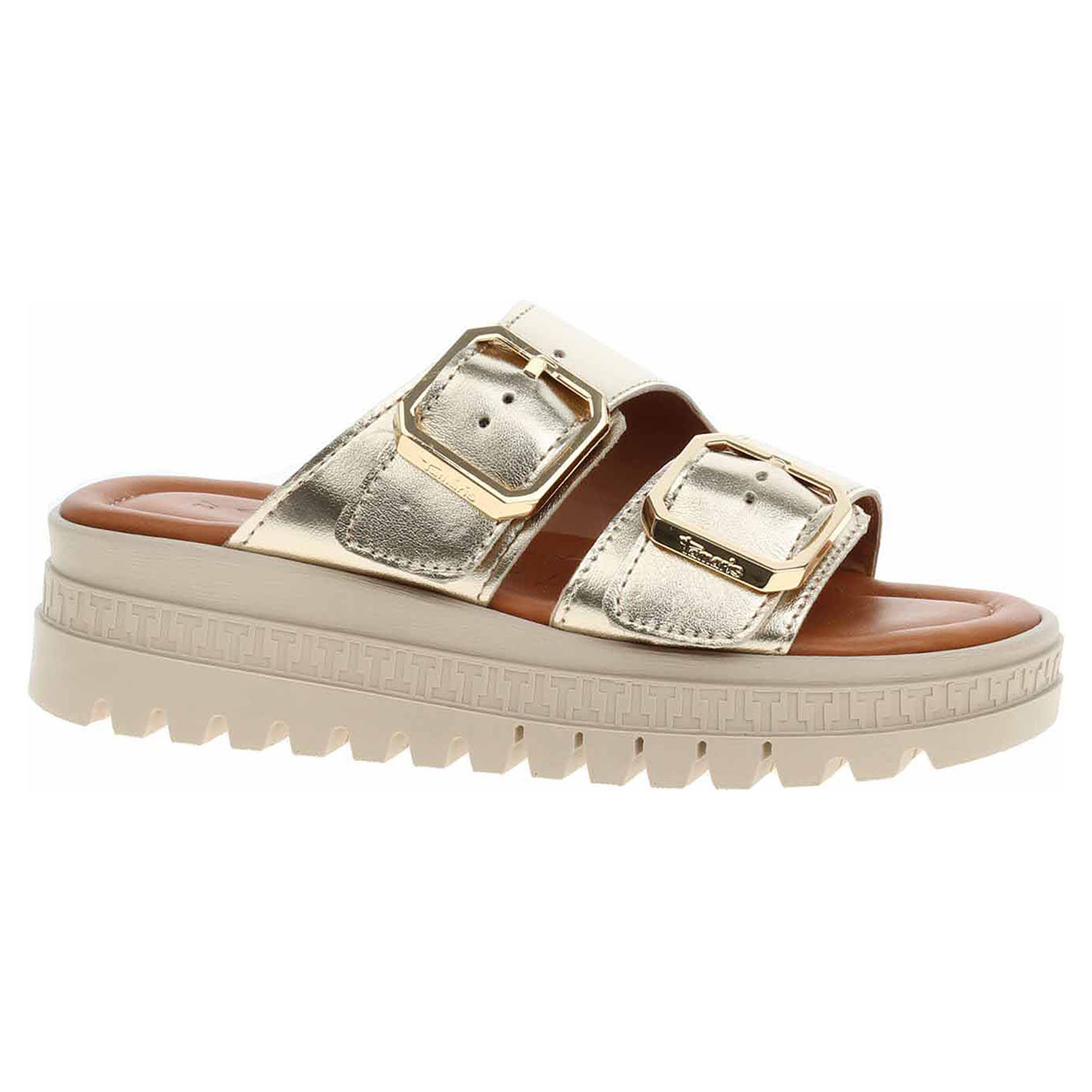 Ecco Dámské pantofle Tamaris 1-27202-44 light gold 23601250