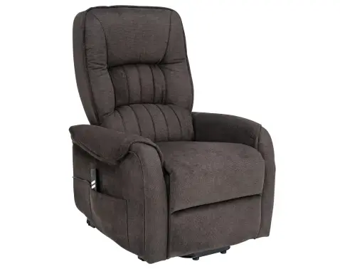 Křeslo s elektrickým polohováním Fiorino, tmavě hnědá látka