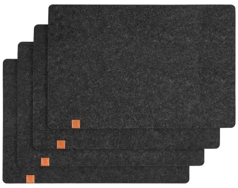 Sada prostírání (4 ks) LifeStyle 30x45 cm, černá