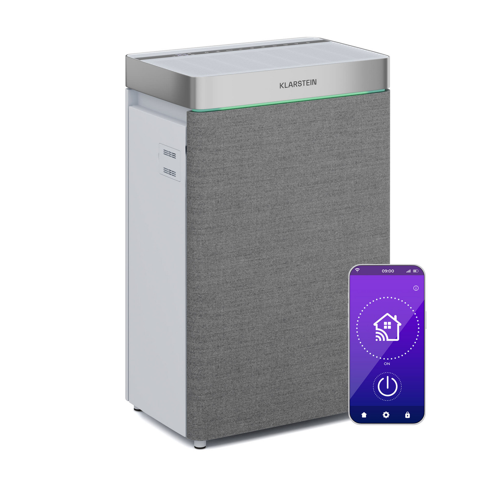 Klarstein AireLux čistička vzduchu | S funkcí zvlhčování | 400 m3/h CADR | Wi-Fi kompatibilní