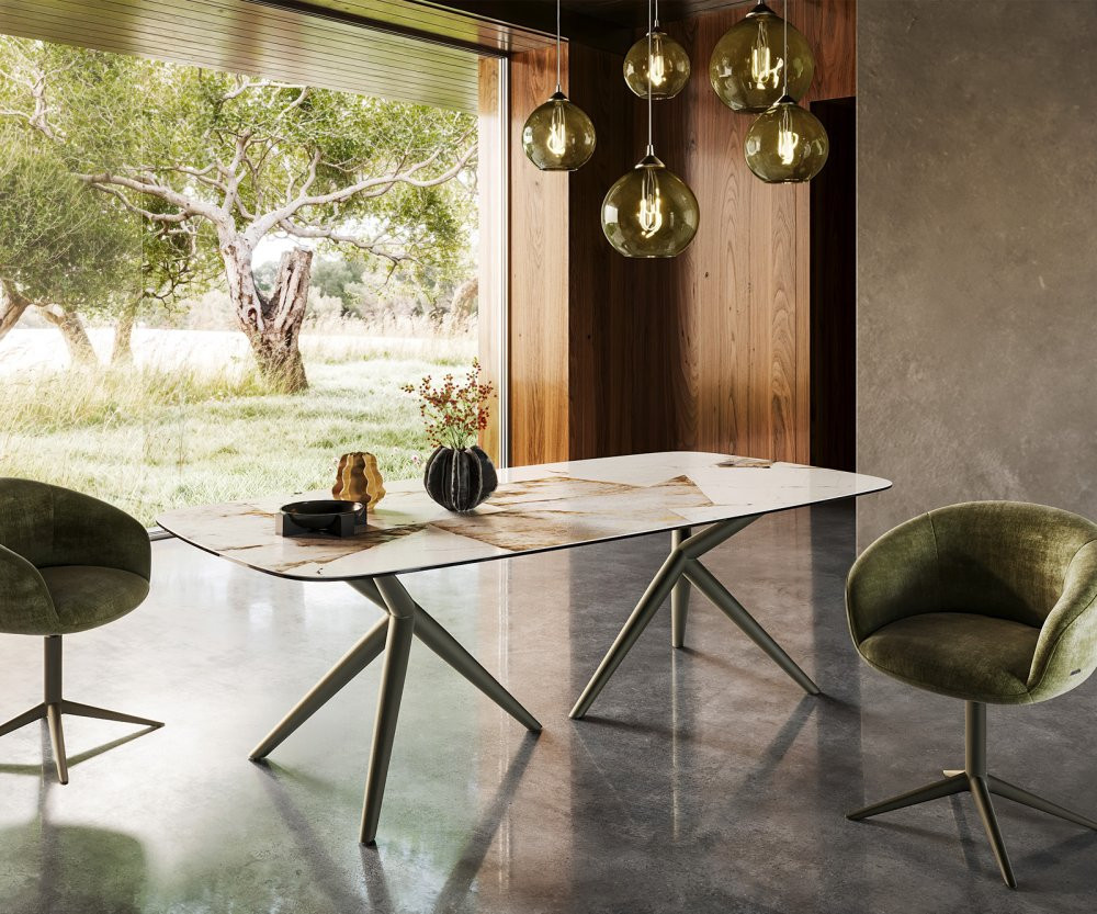 Jídelní stůl Edge oválný 240x120 keramika Iris FmG Patagonia Lappato