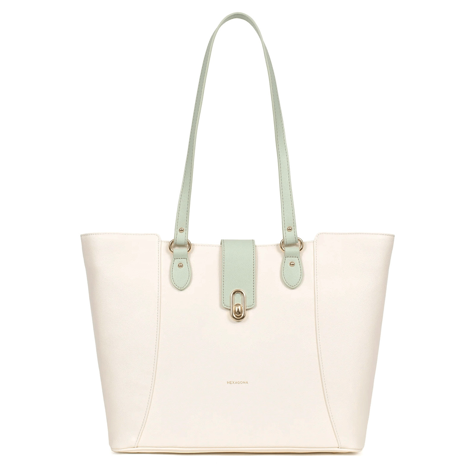Dámská elegantní kabelka Hexagona Coralie - bílo-zelená