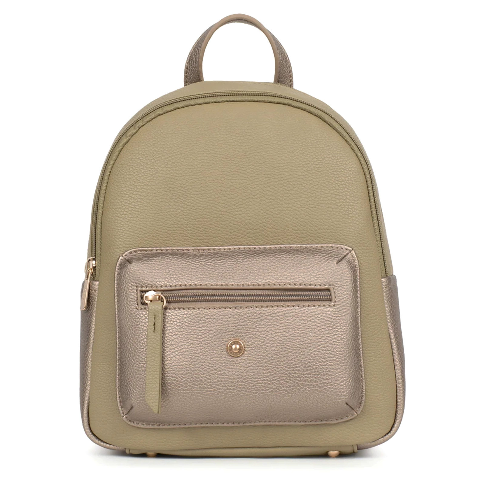 Elegantní dámský batoh Hexagona Elvyna - zeleno-bronzová