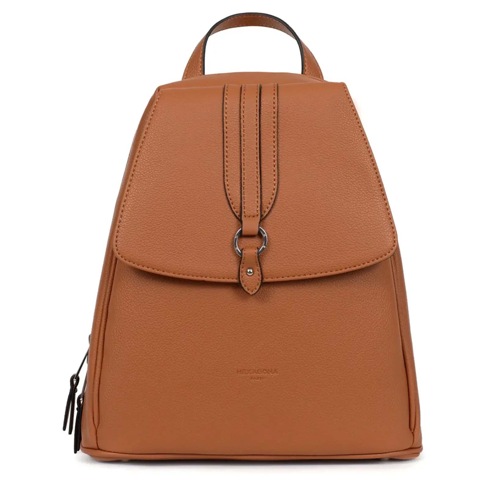 Elegantní dámský batoh Hexagona Honorine - světle hnědá
