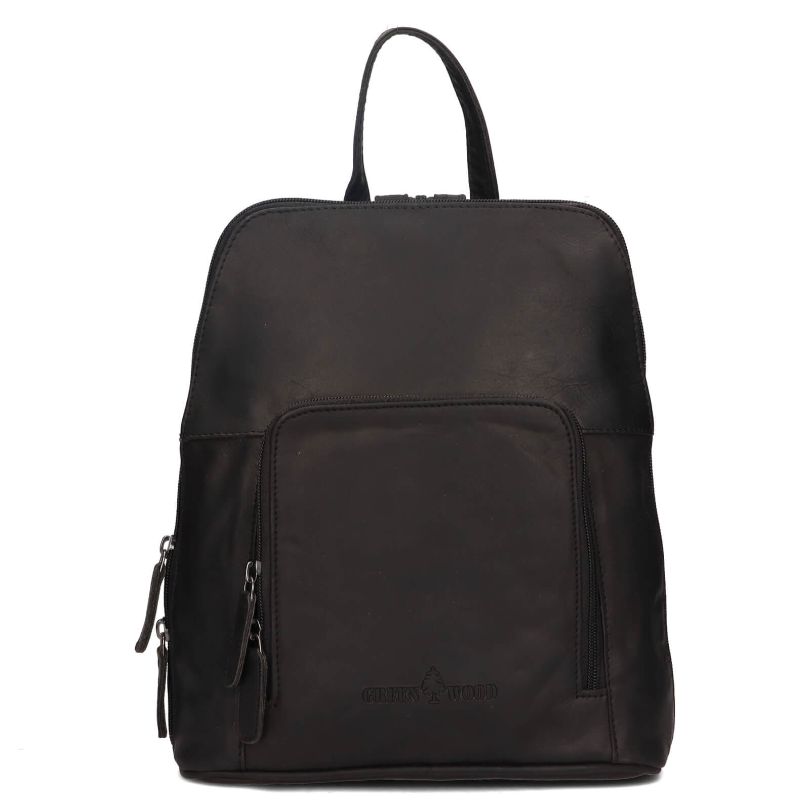 Vintage dámský kožený batoh Greenwood Anites - černá