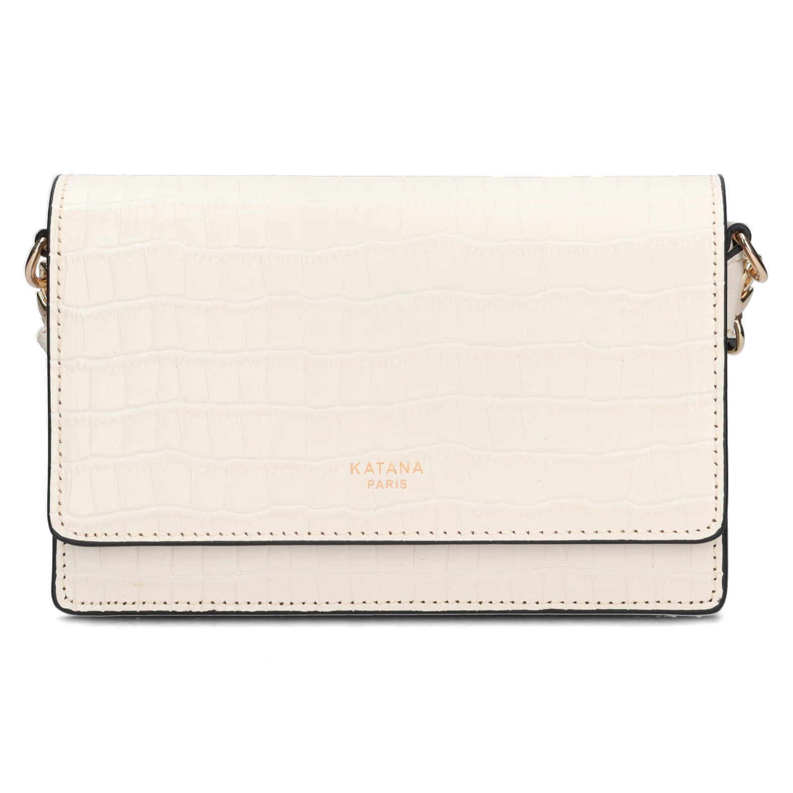 Kožená dámská crosbody kabelka Katana Tinja - krémová