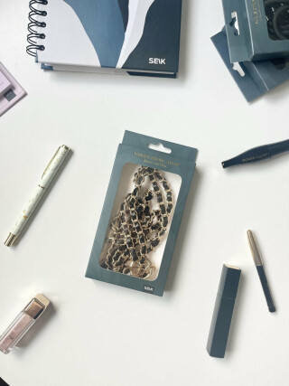 Univerzální popruh na telefon - noir & gold glam