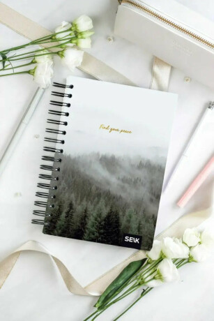 Bullet Journal / zápisník s tečkami (pevné desky) - forest