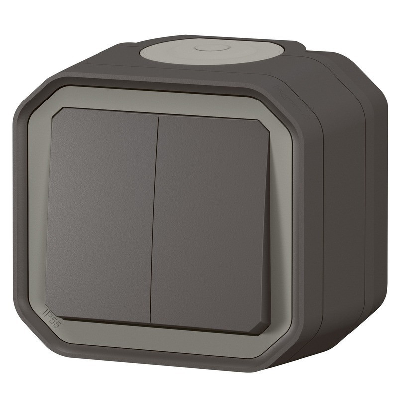 Přepínač střídavý dvojitý řazení 6+6 Legrand Plexo antracit