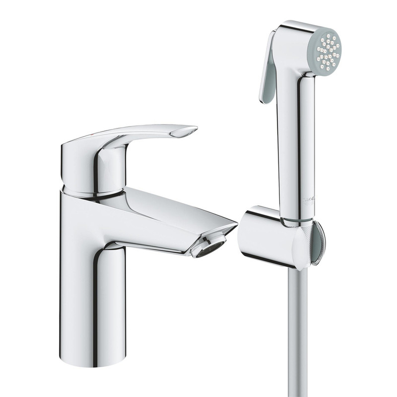 Baterie umyvadlová stojánková Grohe Eurosmart velikost S se sprškou, chrom 23124003