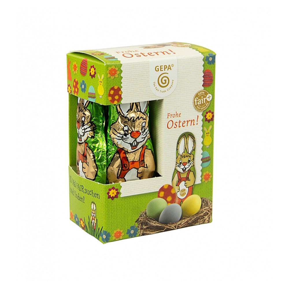 GEPA Mini velikonoční zajíček z mléčné čokolády BIO 10 x 12,5 g