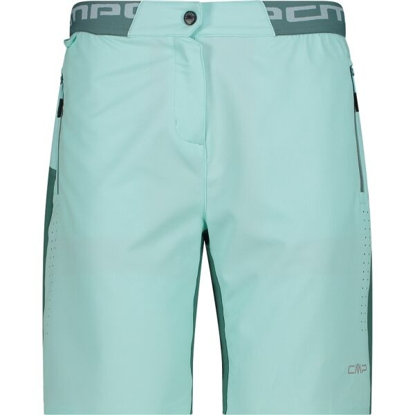 CMP WMN BIKE BERMUDA Dámské volné cyklistické kraťasy, světle zelená, velikost