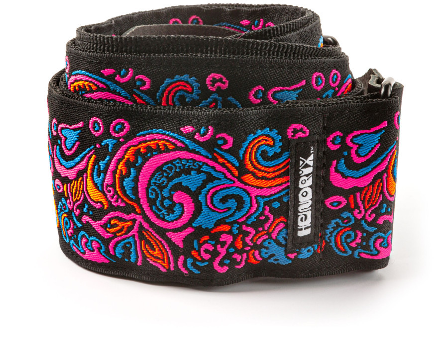 Dunlop Jimi Hendrix Blacklight Love Drops Pink Strap