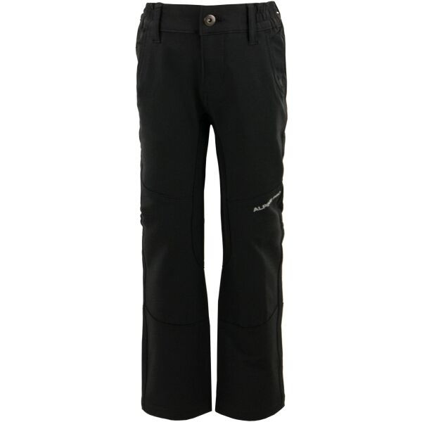 ALPINE PRO HERSO Dětské softshellové kalhoty, černá, velikost