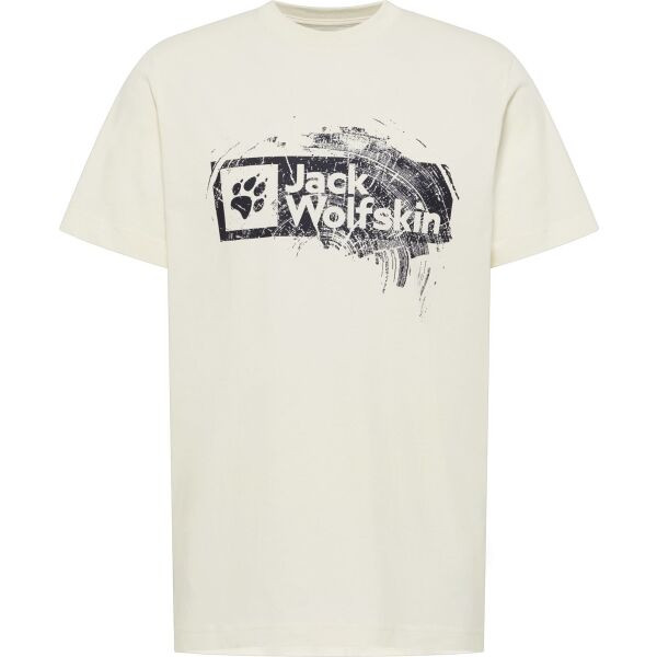Jack Wolfskin BRAND T M Pánské triko, bílá, velikost