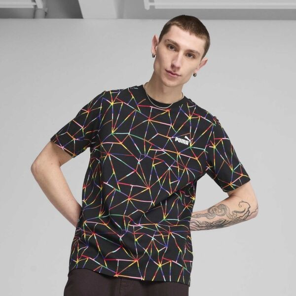 Puma LOVE UNITED AOP TEE Pánské triko, černá, velikost