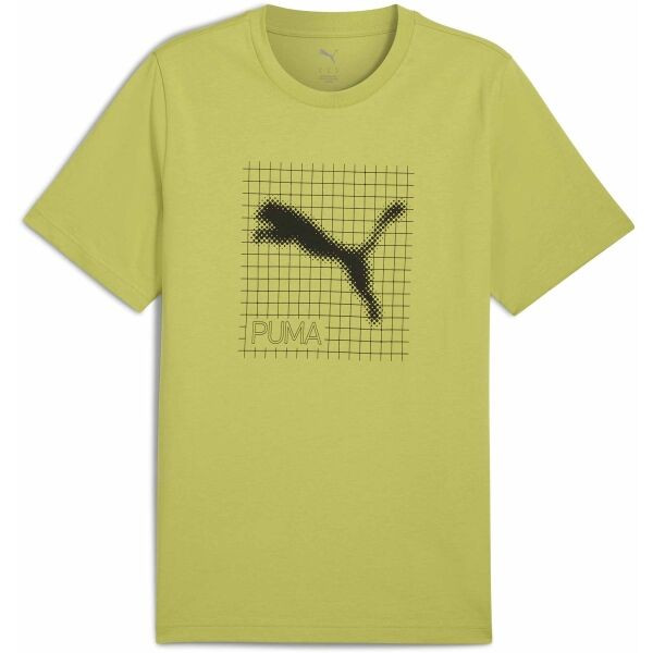 Puma TECH GRAPHIC TEE Pánské triko, světle zelená, velikost