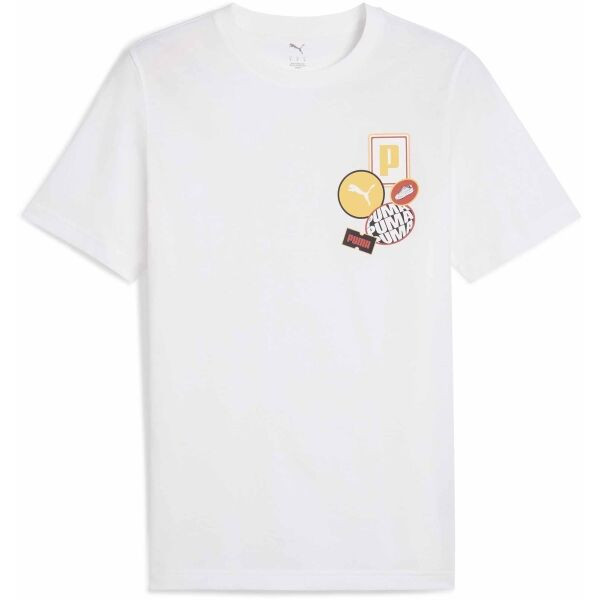 Puma GRAPHIC ICON TEE Pánské triko, bílá, velikost