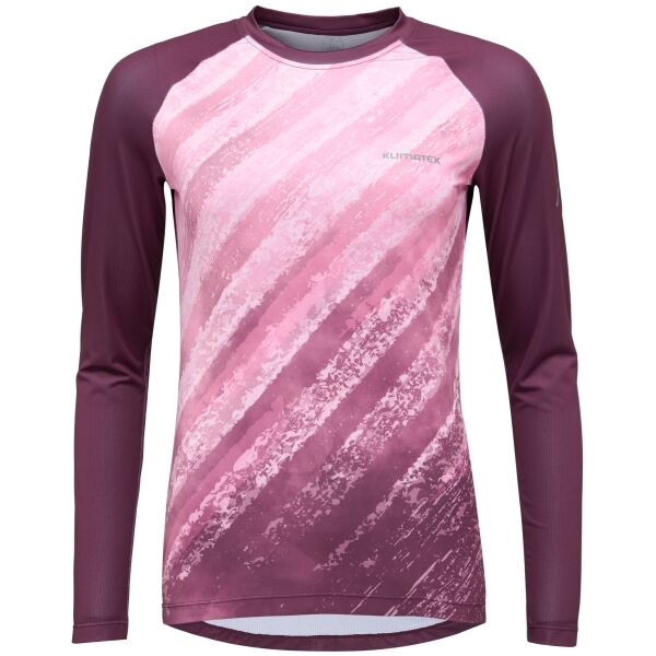 Klimatex ANNEKO Dámské MTB triko s dlouhým rukávem, vínová, velikost