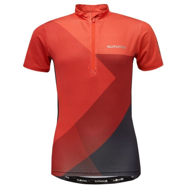 Klimatex ENZO Dětský cyklodres s krátkým rukávem, červená, velikost