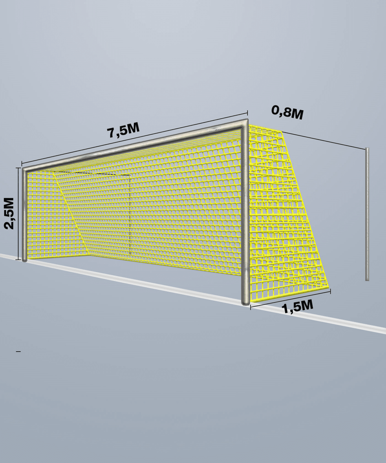 Síť Cawila Cawila Net 7,50x2,50m | Depth 0,8x1,5m | Mesh Width 12cm | Thickness 4mm |