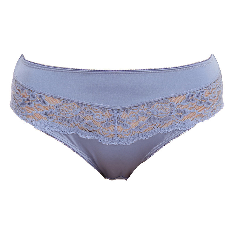 Dámské kalhotky Gina modré s krajkou (10121) S