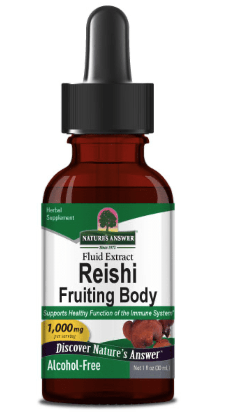 Nature's Answer Reishi Fruiting Body Fluid Extract, extrakt z plodnice Reishi, 30 ml
