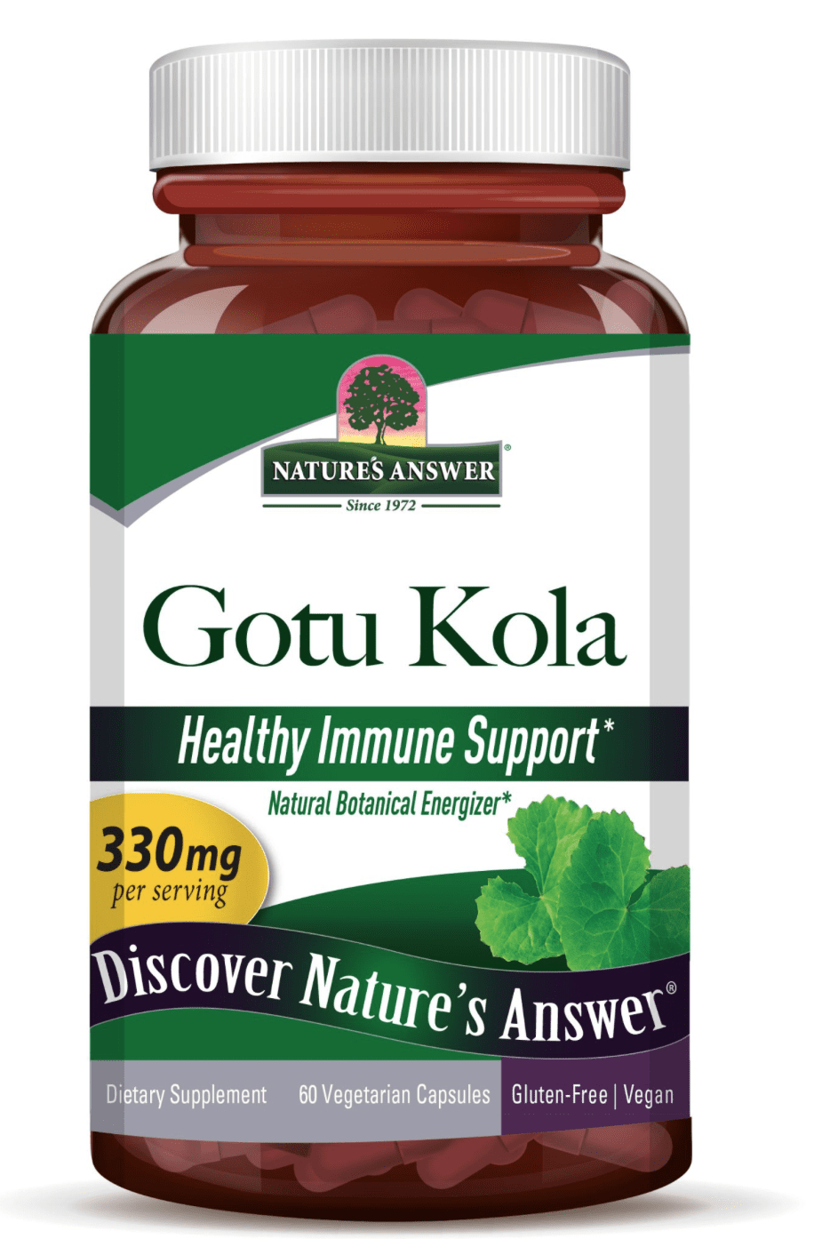 Nature's Answer Gotu Kola, extrakt, 330 mg, 60 kapslí