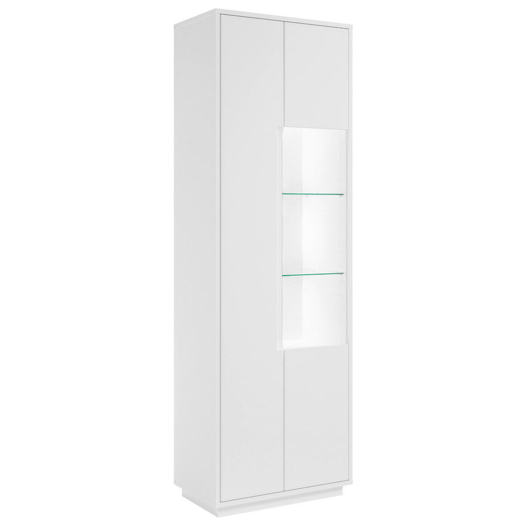 Carryhome VITRÍNA, bílá, 65/198/38 cm