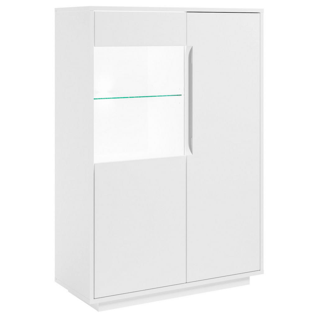 Carryhome VITRÍNA, bílá, 90/130/38 cm