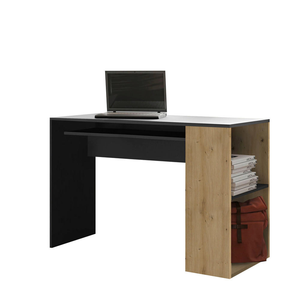 XXXL PSACÍ STŮL, barvy grafitu, dub artisan, 113.9/75,5/50 cm