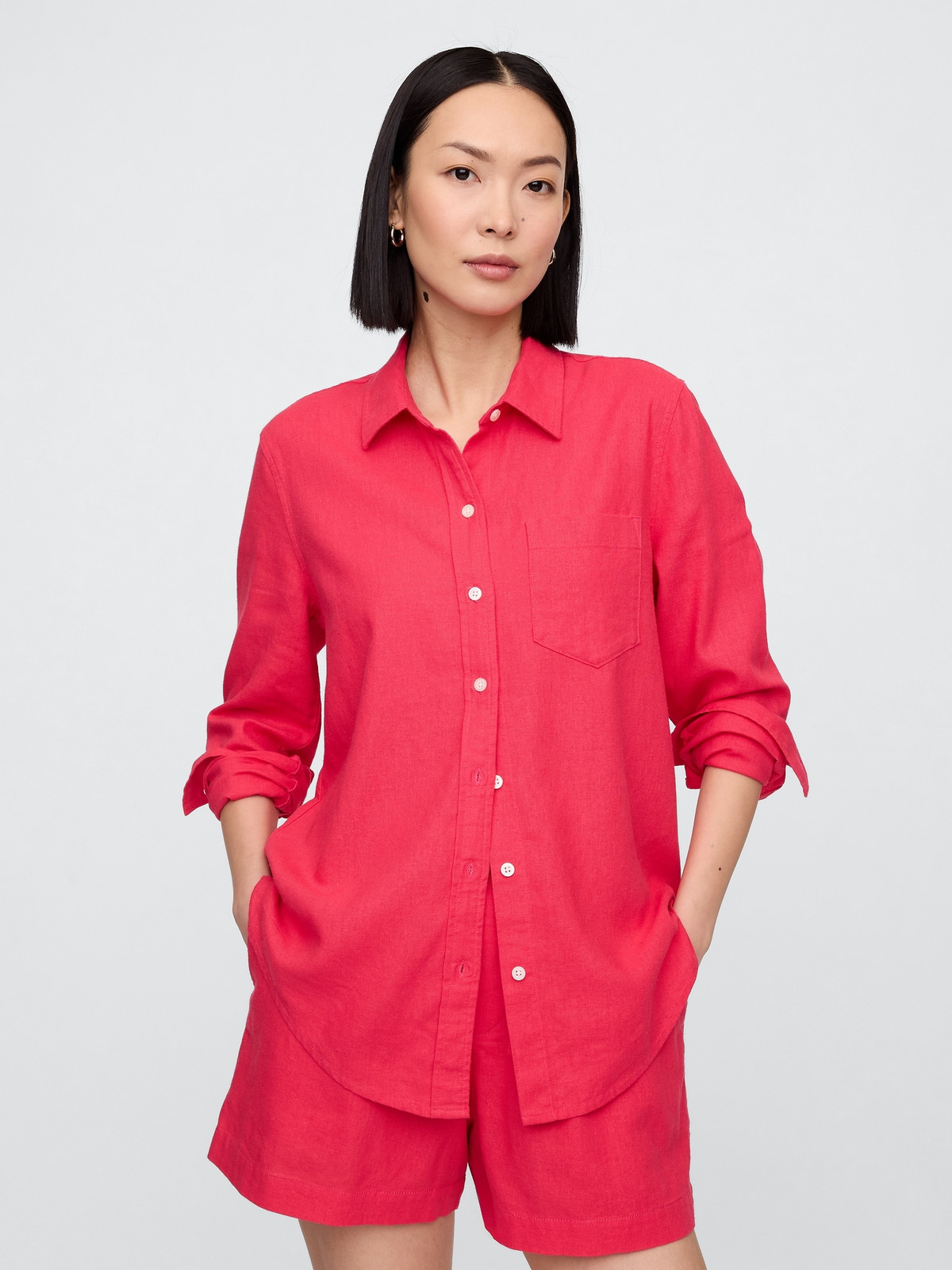GAP Lněná košile Easy Shirt - Dámské