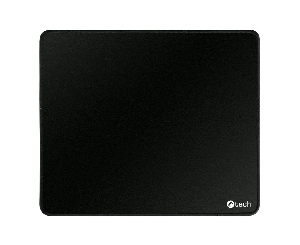 Podložka pod myš C-TECH MP-01, černá, 320x270x4mm, obšité okraje, MP-01BK
