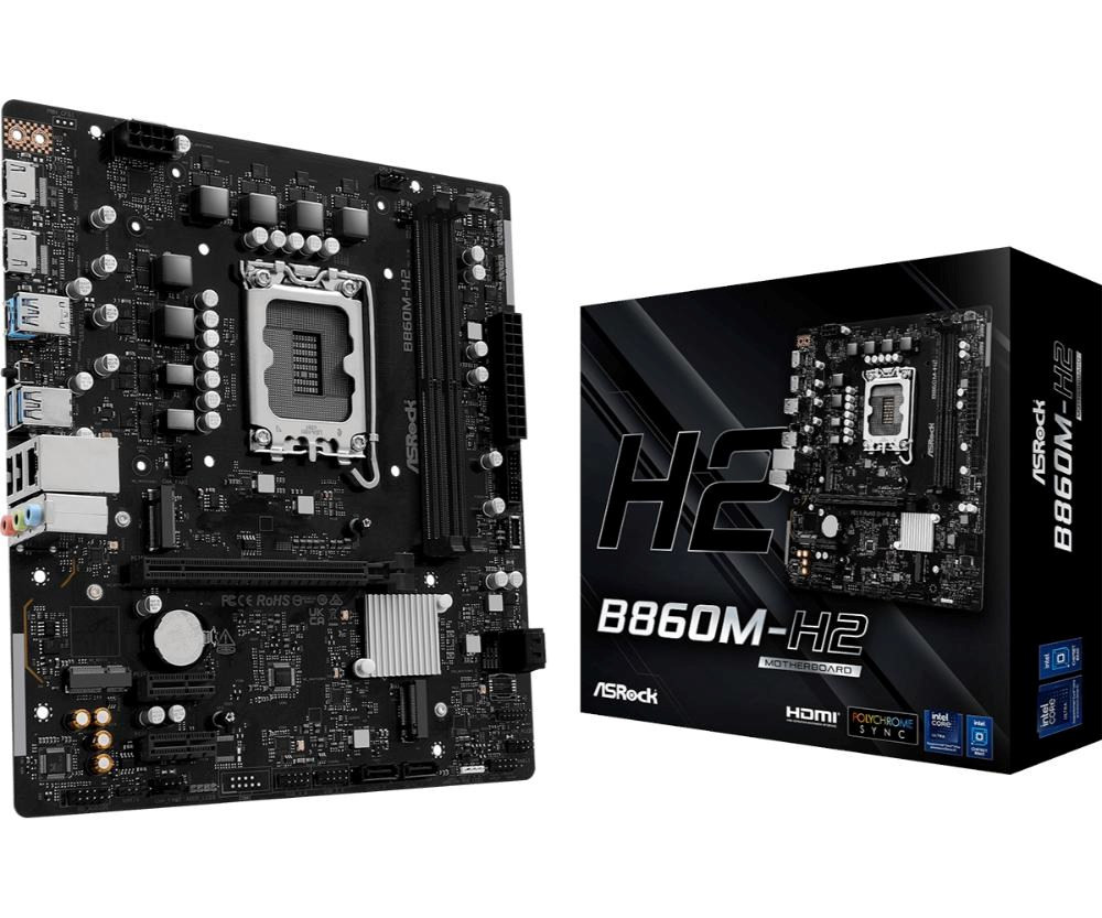 ASRock MB Sc LGA1851 B860M-H2, Intel B860, 2xDDR5, 2xHDMI, mATX, B860M-H2