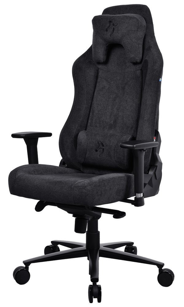 AROZZI herní židle VERNAZZA Soft Fabric Pure Black/ povrch Elastron/ černá