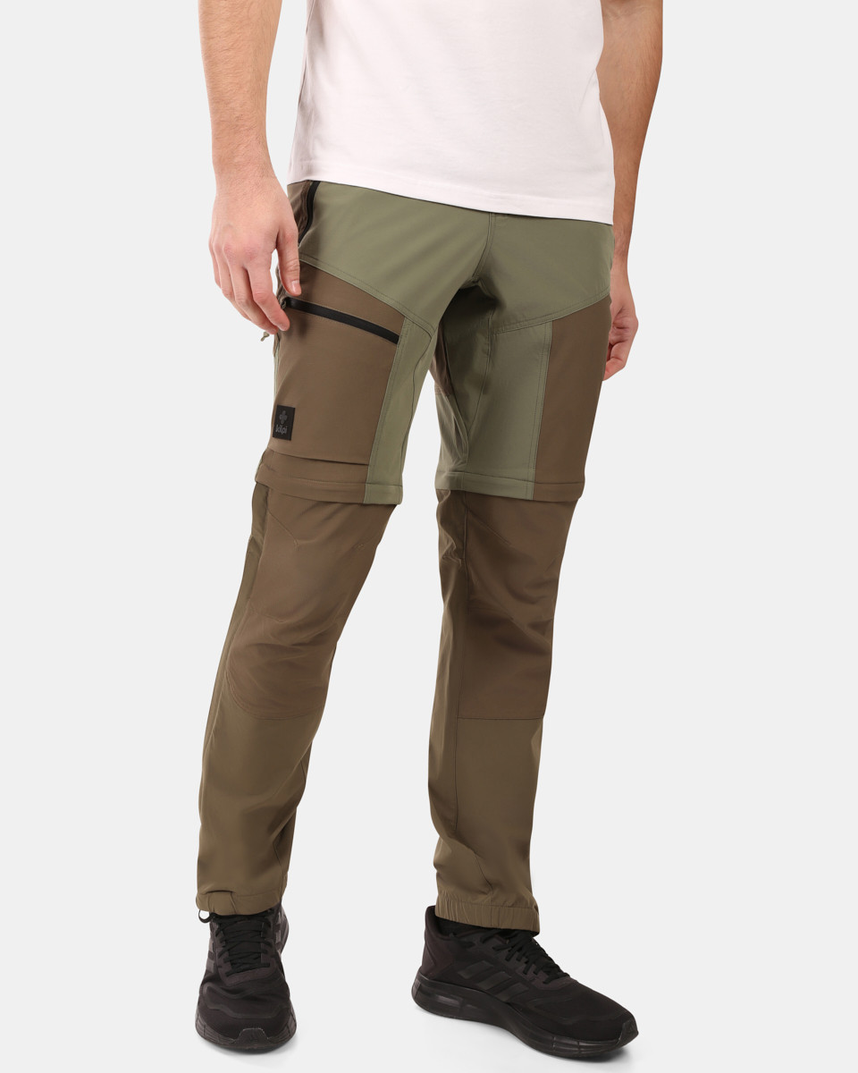 Pánské outdoorové odepínací kalhoty kilpi hosio-m khaki 3xl