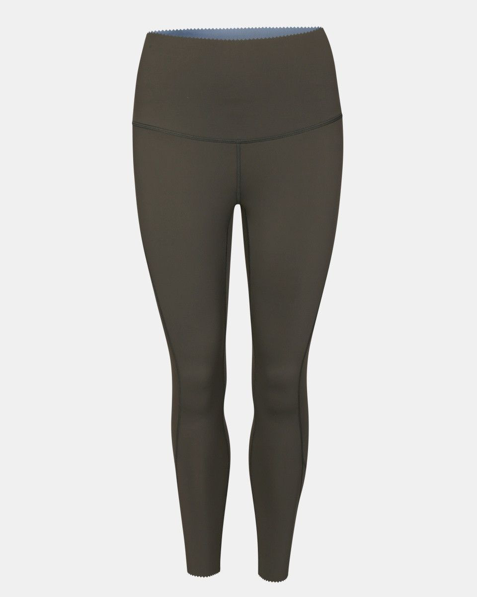 Dámské 7/8 fitness legíny kilpi rivian-w s funkcí opti-dry khaki 42