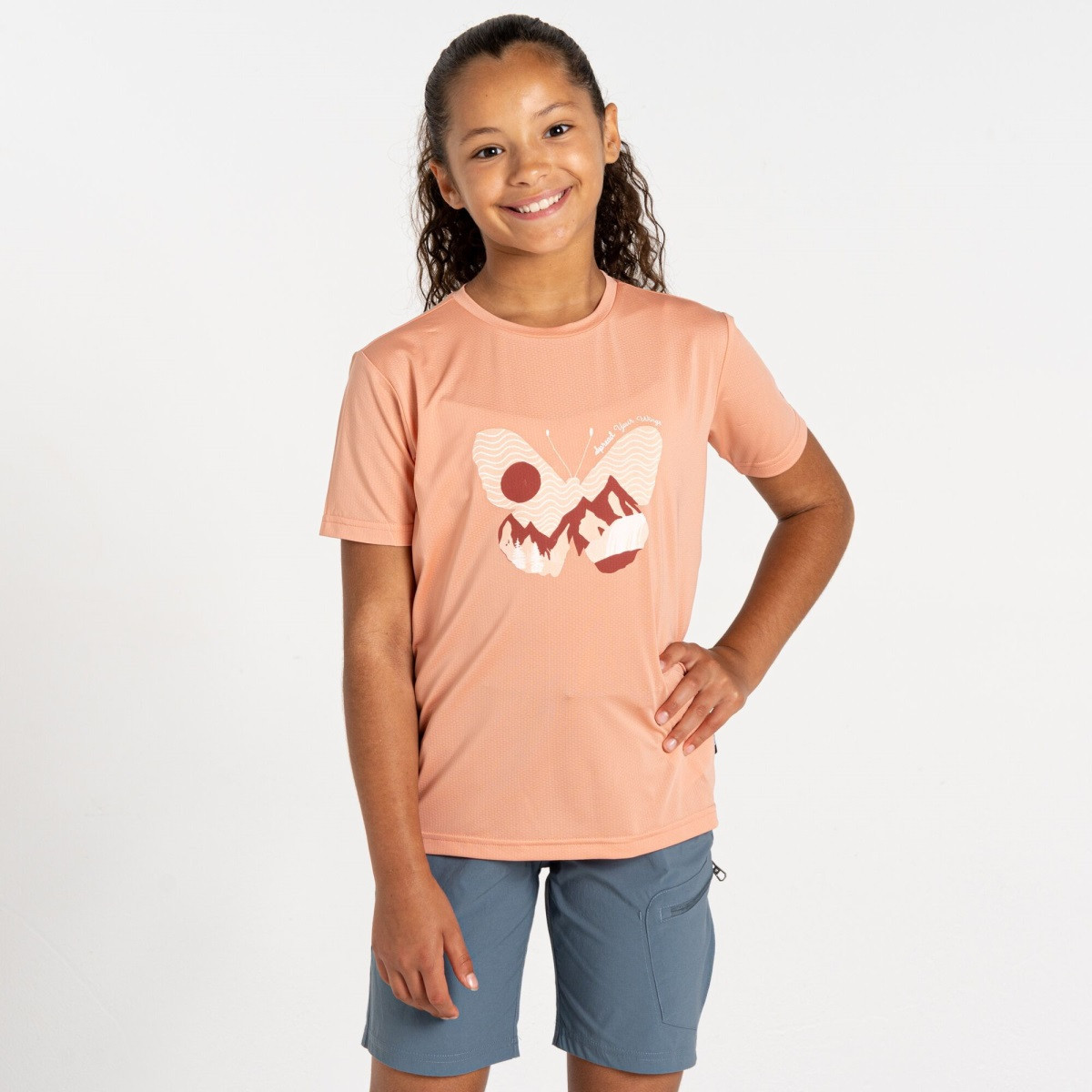 Dětské funkční tričko dare2b amuse ii světle oranžová 110-116