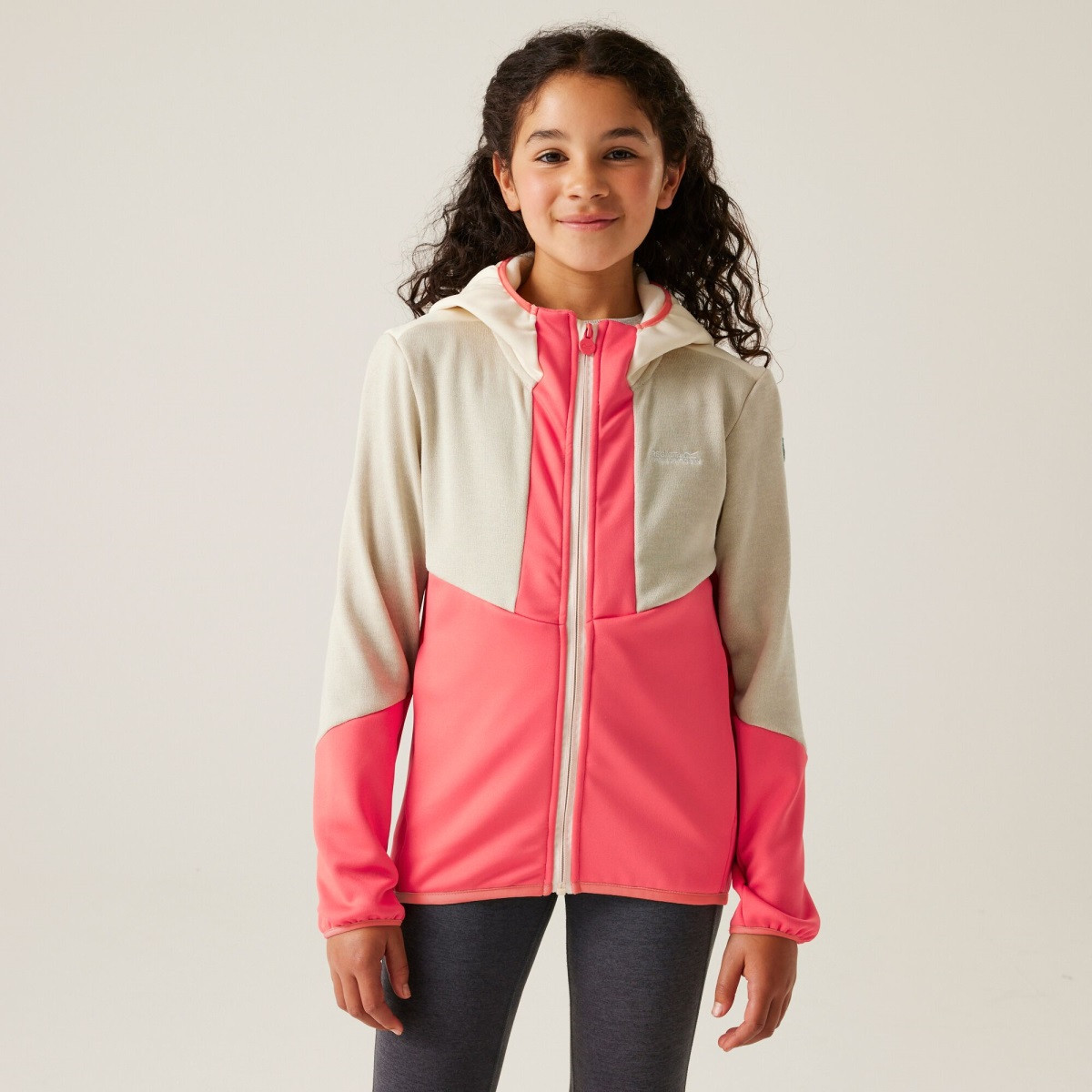 Dětská fleecová mikina regatta dissolver x růžová/béžová 110-116