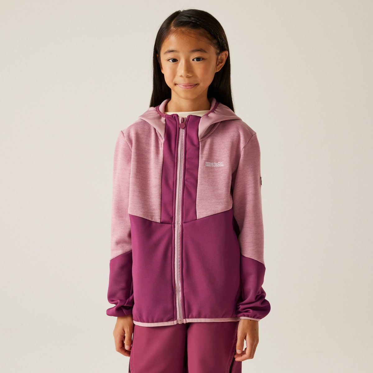 Dětská fleecová mikina regatta dissolver x růžová 110-116
