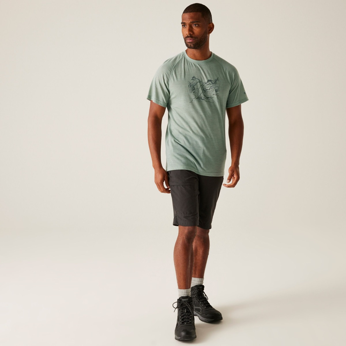 Pánské funkční merino tričko regatta escade světle zelená m