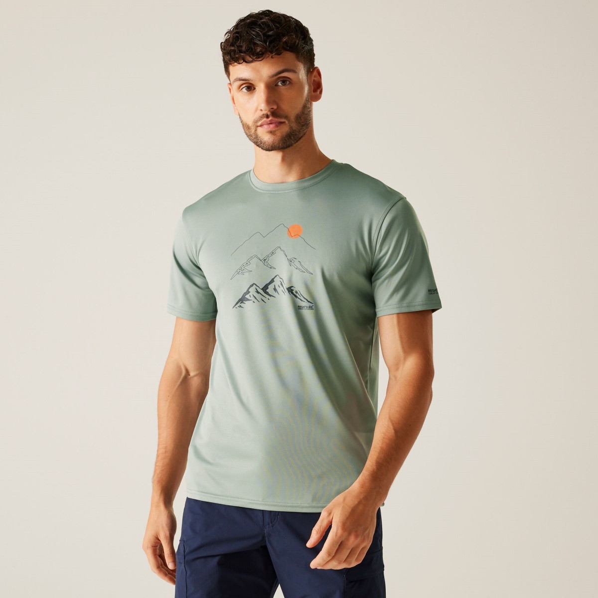 Pánské funkční tričko regatta fingal ix světle zelená s