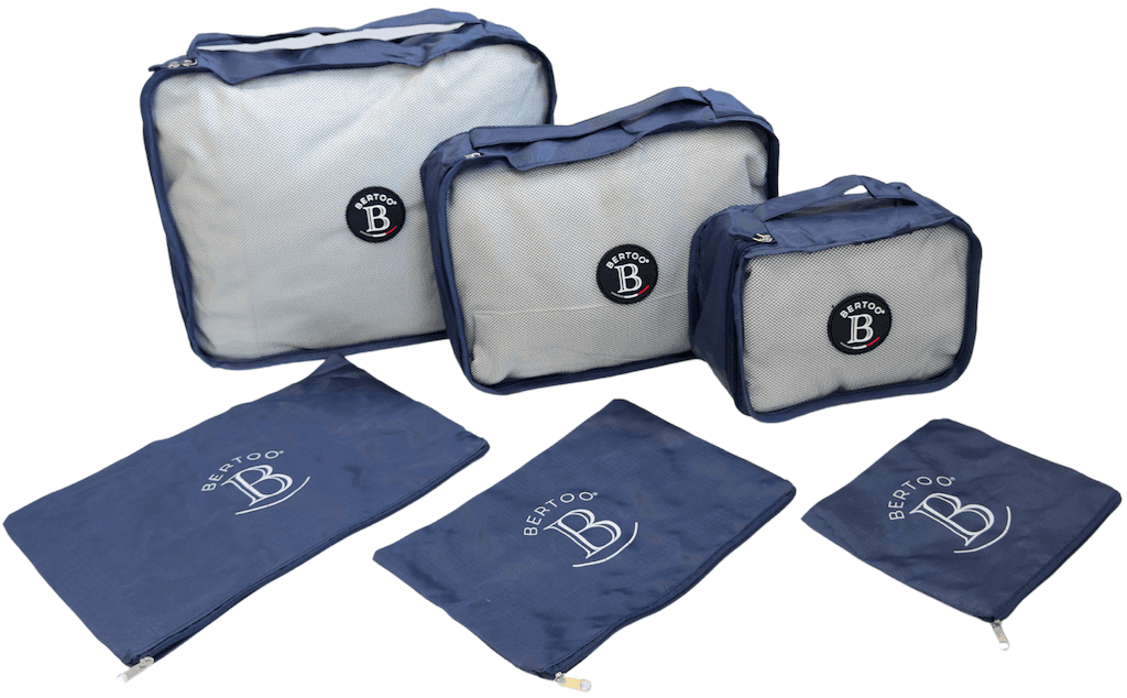 Cestovní organizéry do kufru bertoo sada 6 ks - tmavě modré