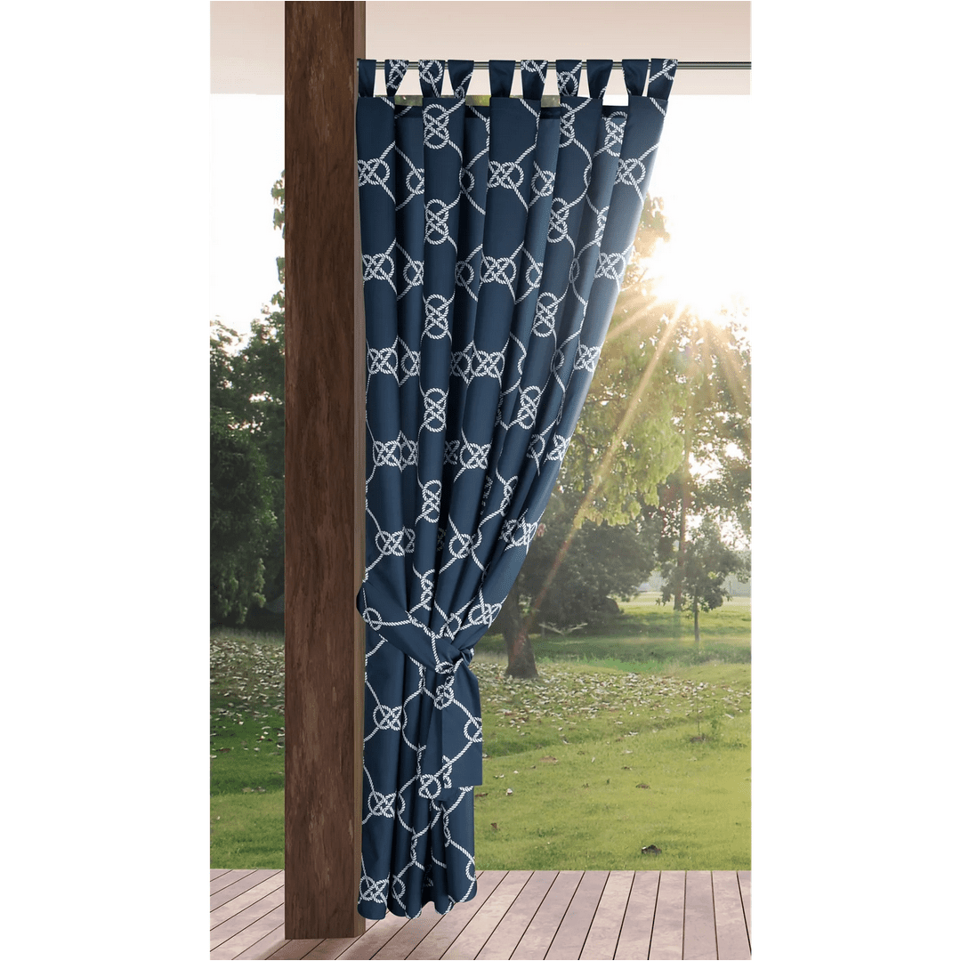 Venkovní vzorovaný zahradní závěs s poutky RABAT 155x200 cm (cena za 1 kus) MyBestHome