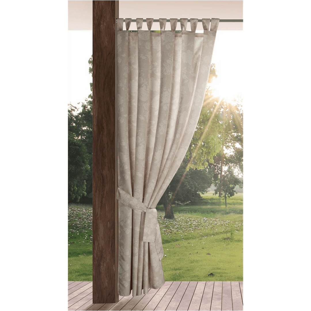 Venkovní vzorovaný zahradní závěs s poutky LUANDA 155x240 cm (cena za 1 kus) MyBestHome