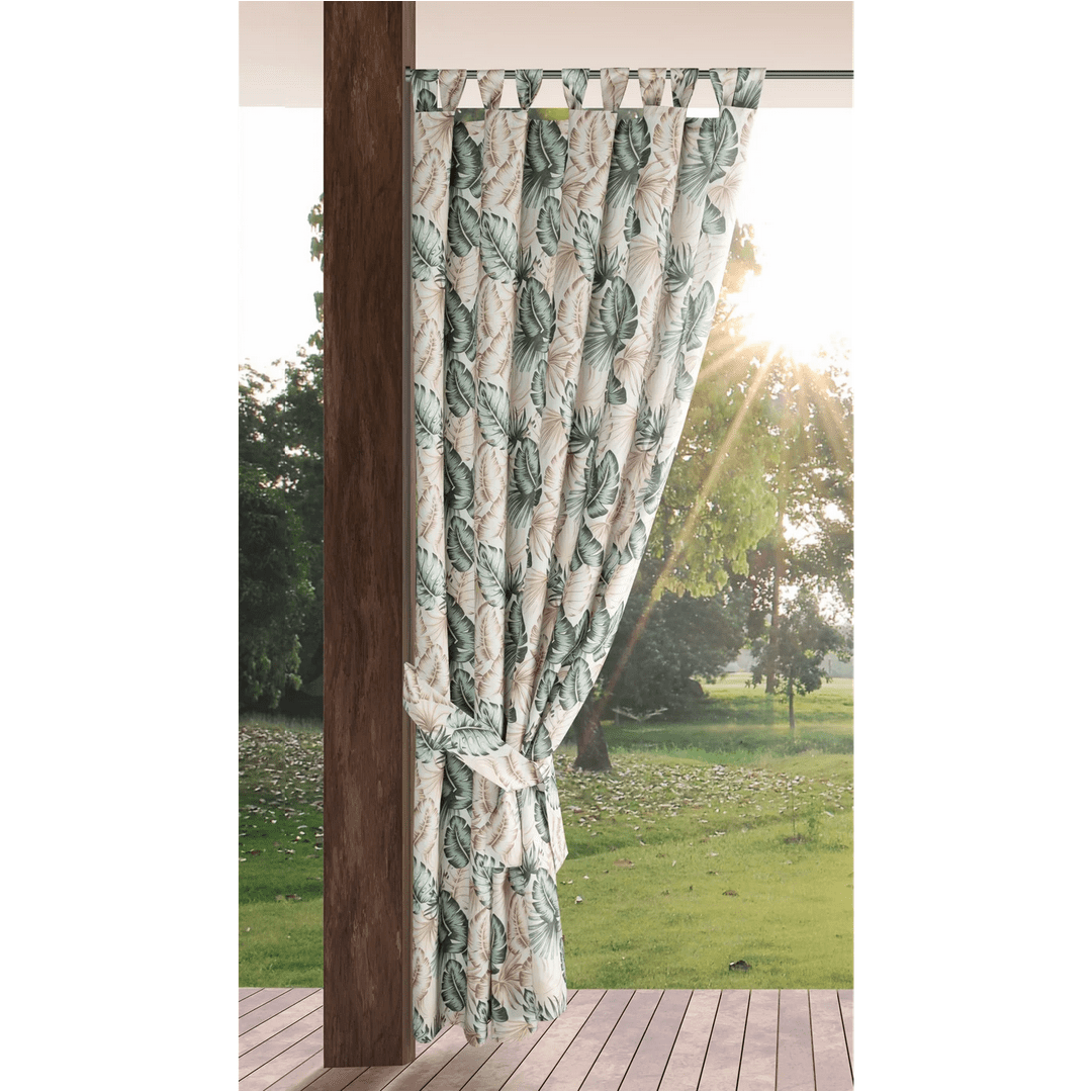 Venkovní vzorovaný zahradní závěs s poutky TRIPOLIS různé velikosti (cena za 1 kus) MyBestHome Rozměr: 155x220 cm