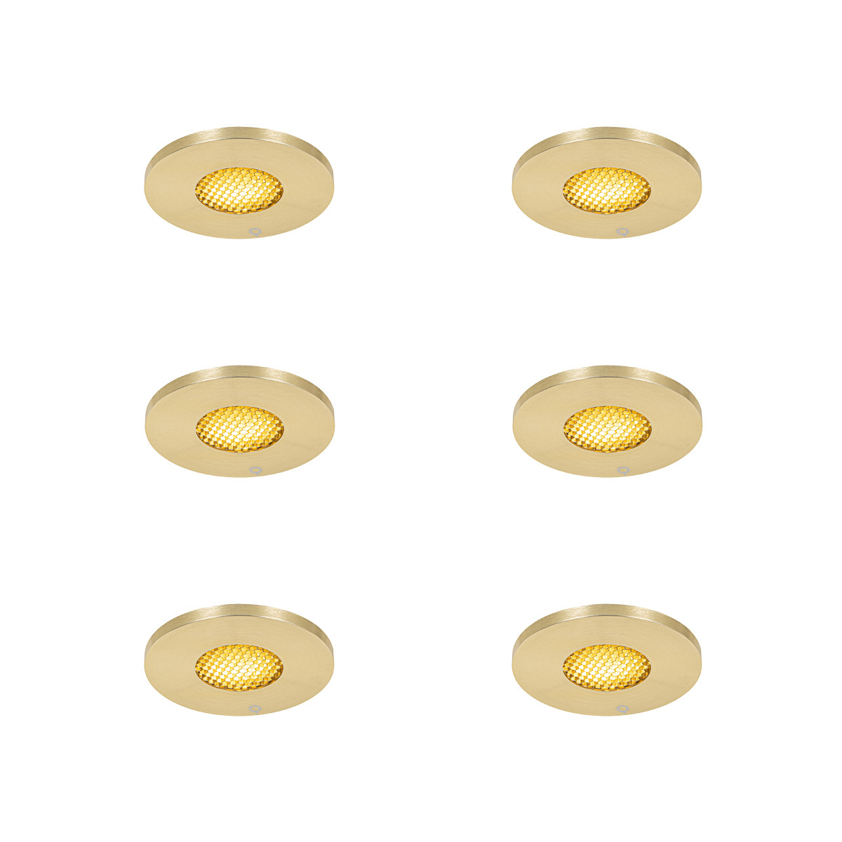 Sada 6 ks Moderní koupelnové vestavné bodové svítidlo zlaté IP54 - Shed Honey