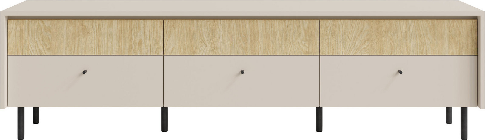 Televizní stolek Malta ML8 Barva korpusu + barva dveří: Pískově béžová / Dub olejovaný