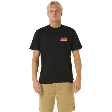 Triko Rip Curl Surf Revival Stacked - Černá - L