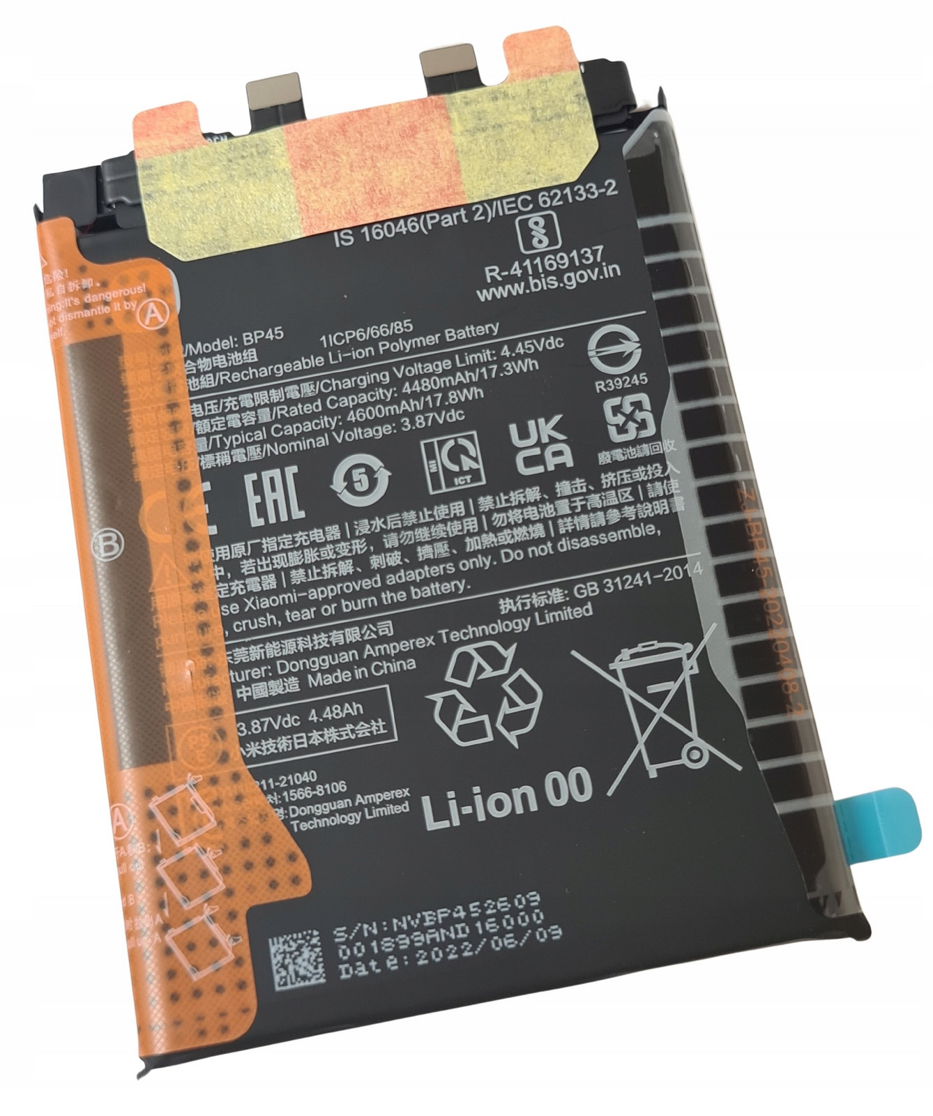 Org Nová originální baterie BP45 akumulátor pro Xiaomi 12 Pro